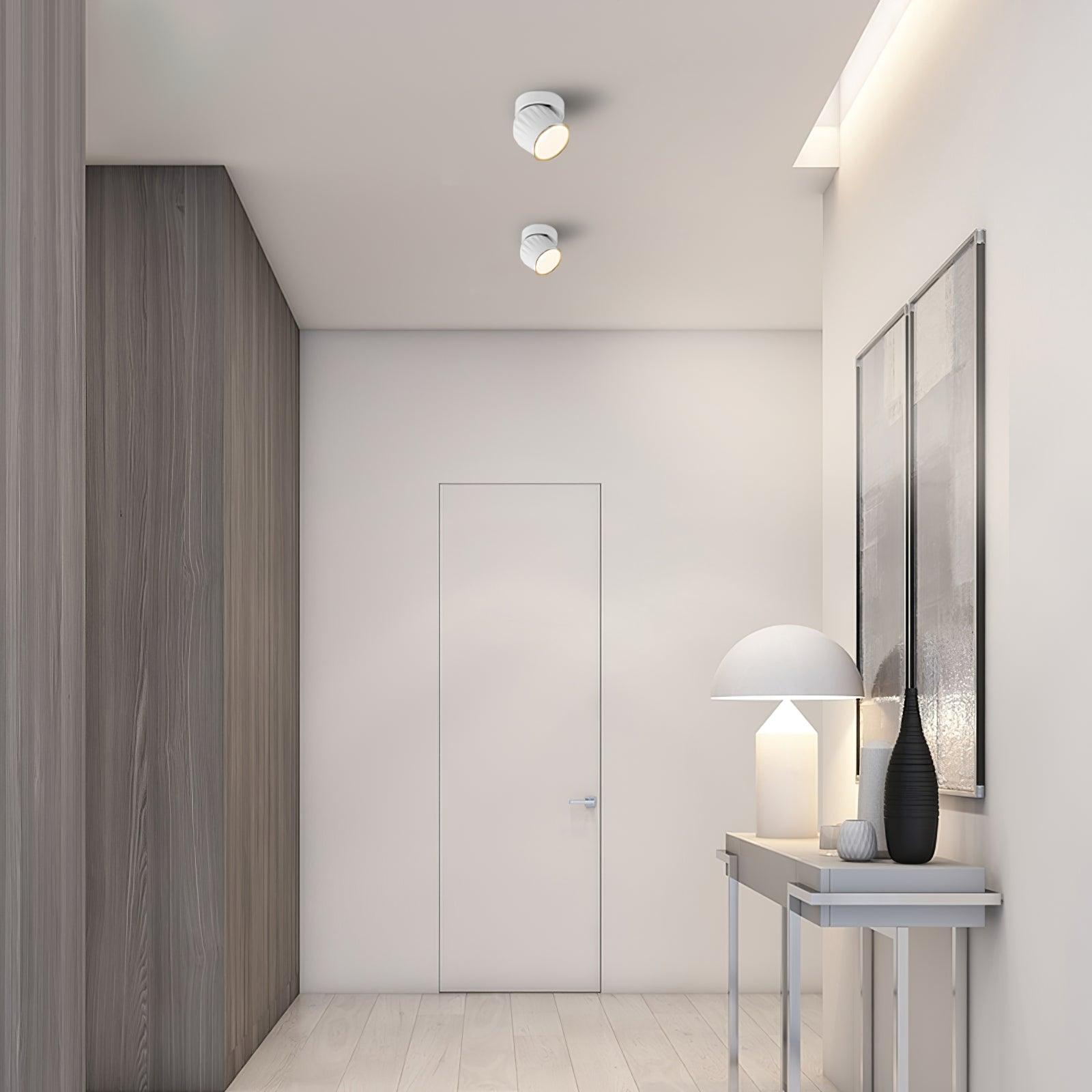 Keveny Spotlight Aluminum Ribbed Rotatable Minimalist-Neutral Decor