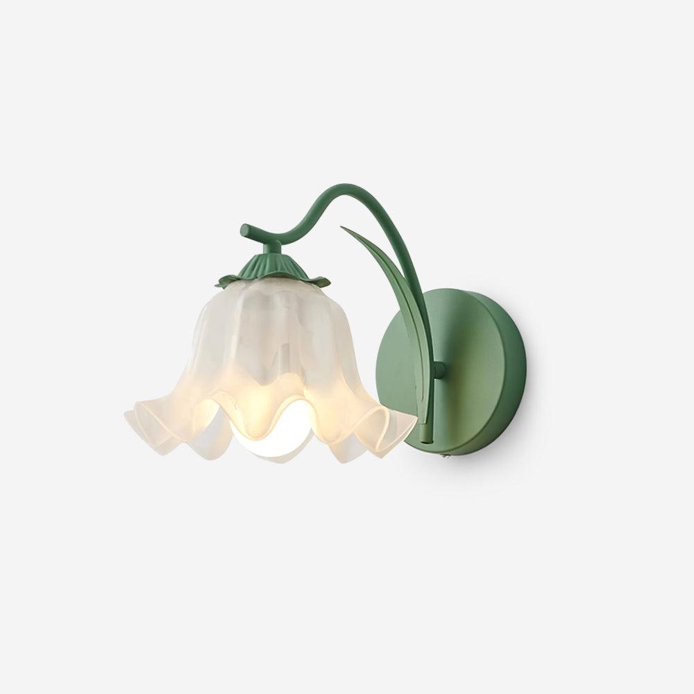 Lily Wall Lamp Botanical Whimsy Green Stem-Neutral Decor