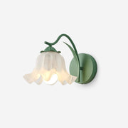 Lily Wall Lamp Botanical Whimsy Green Stem-Neutral Decor