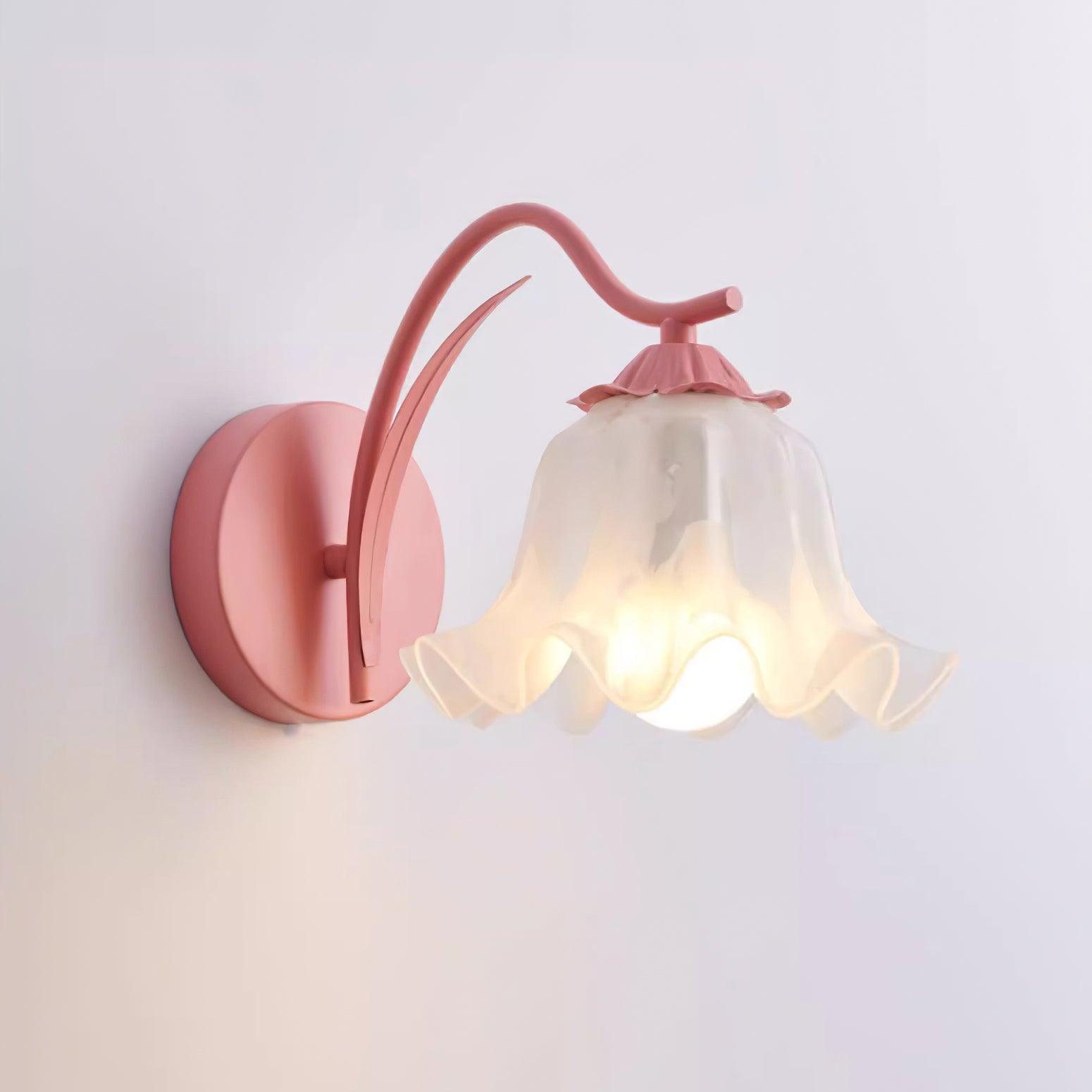 Lily Wall Lamp Botanical Whimsy Green Stem-Neutral Decor