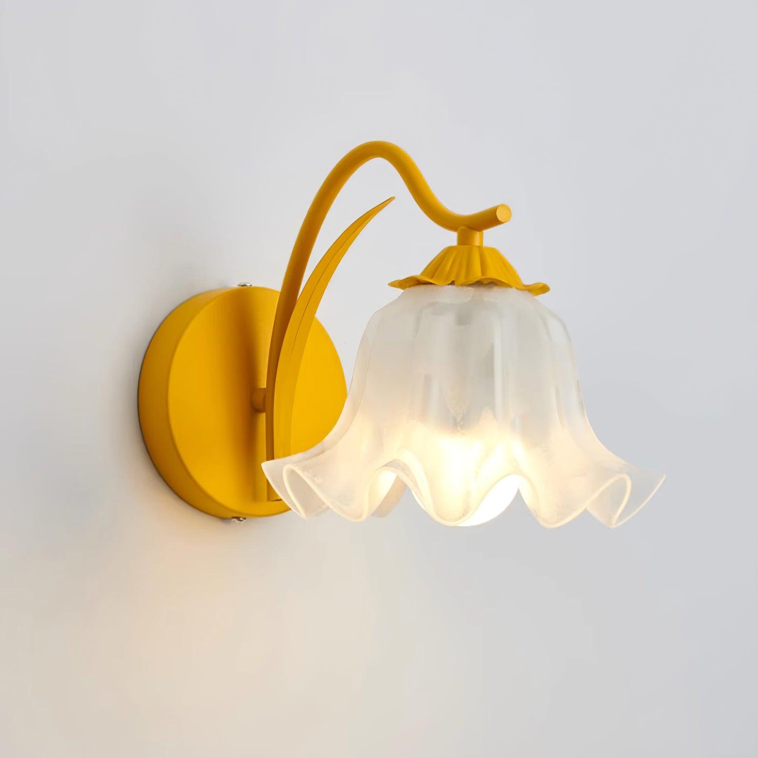 Lily Wall Lamp Botanical Whimsy Green Stem-Neutral Decor