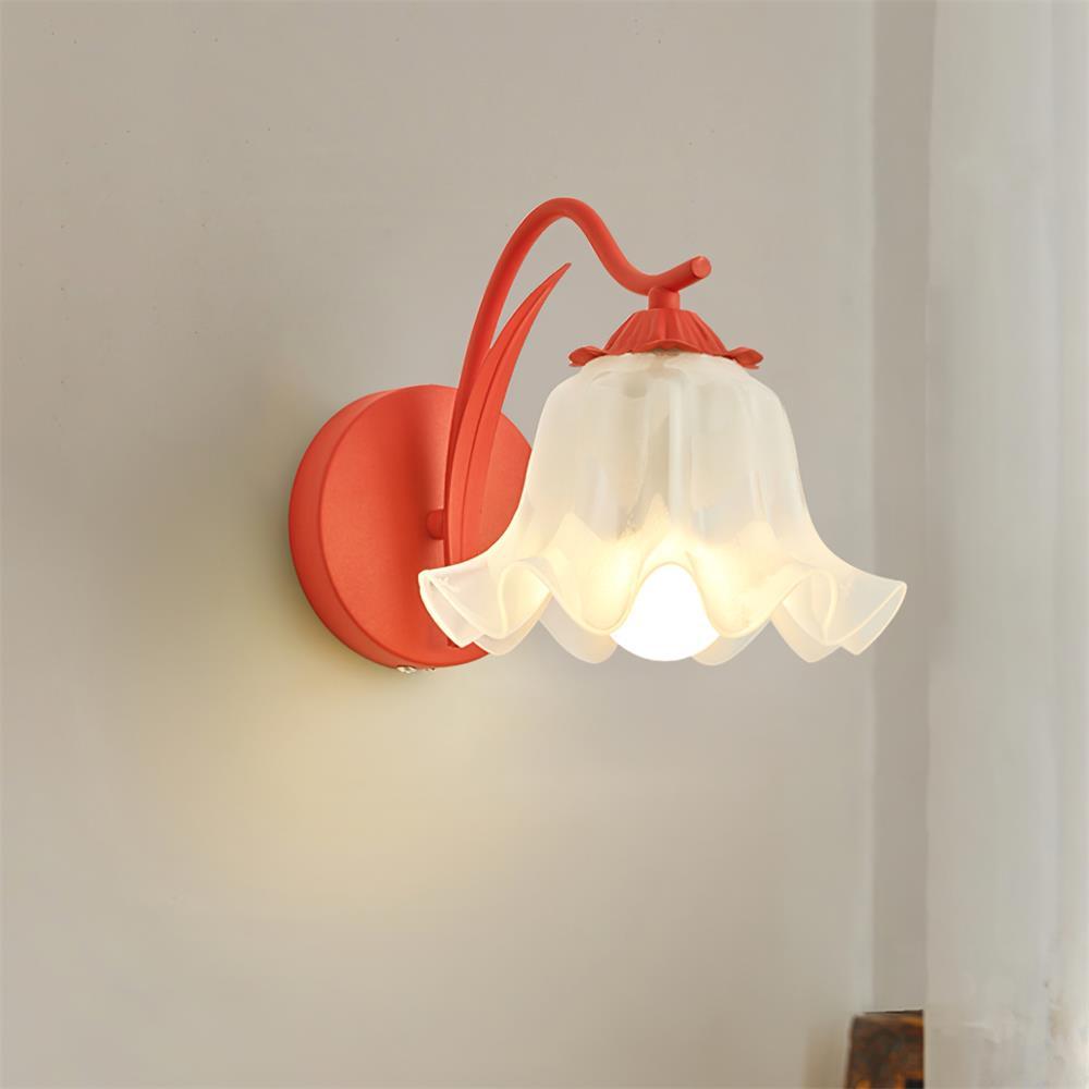 Lily Wall Lamp Botanical Whimsy Green Stem-Neutral Decor