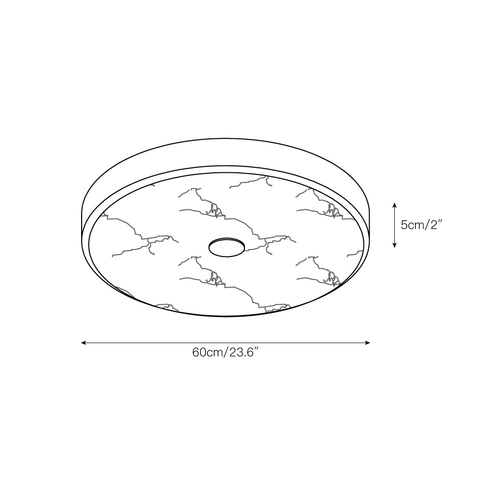 Vosilis Round Alabaster Ceiling Lamp-Neutral Decor