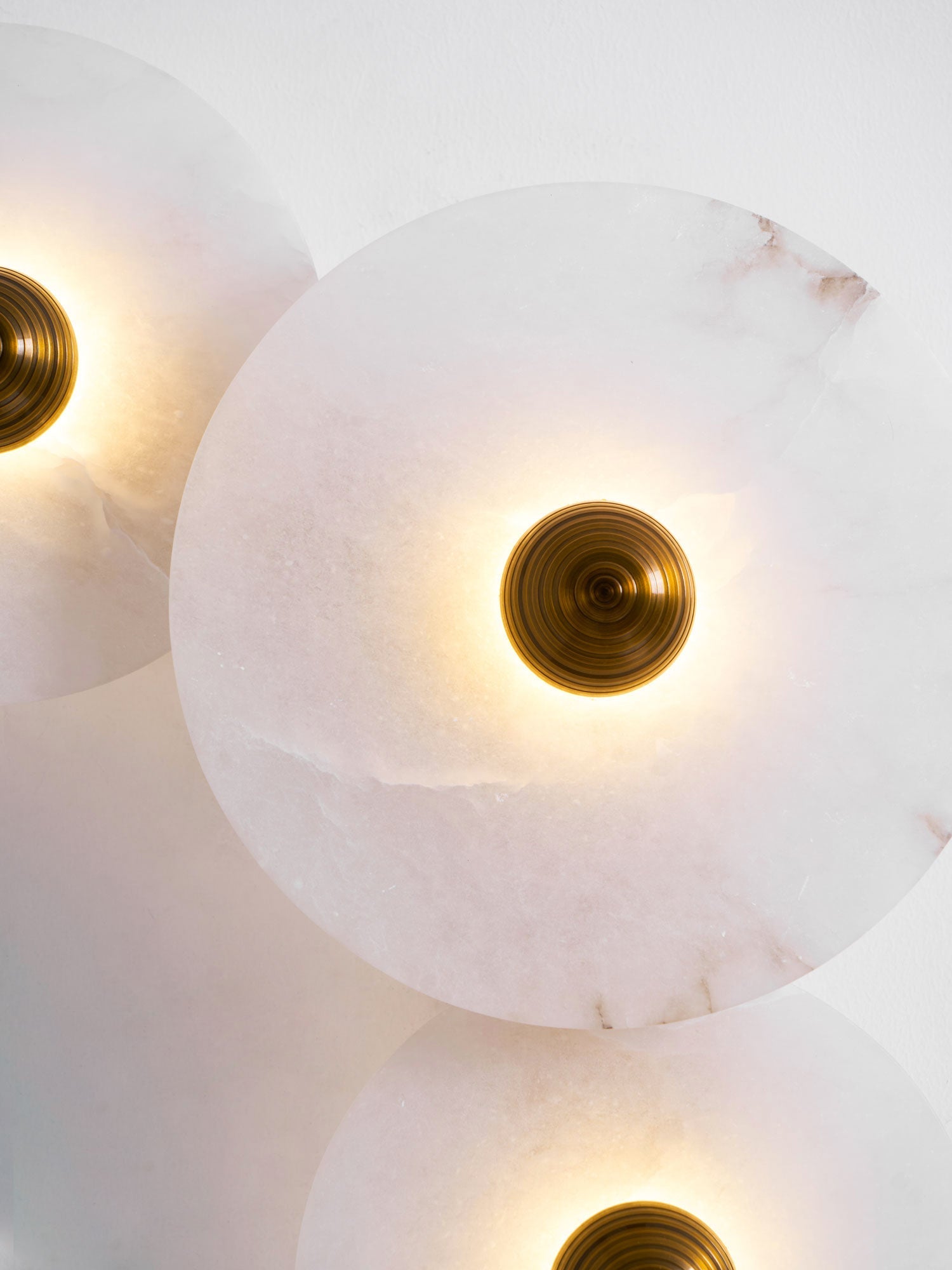 Selene Minimalist Alabaster Ceiling Light-Neutral Decor