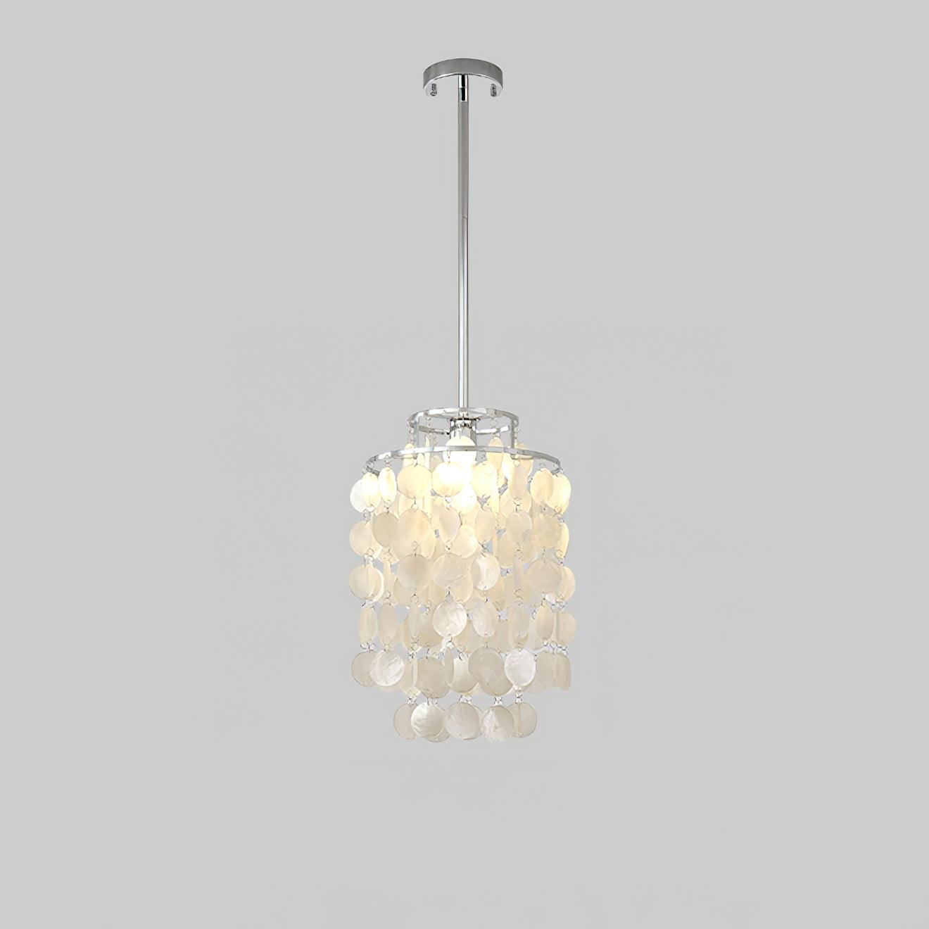 Vana Pendant Lamp Round Shell Chrome Metal-Neutral Decor