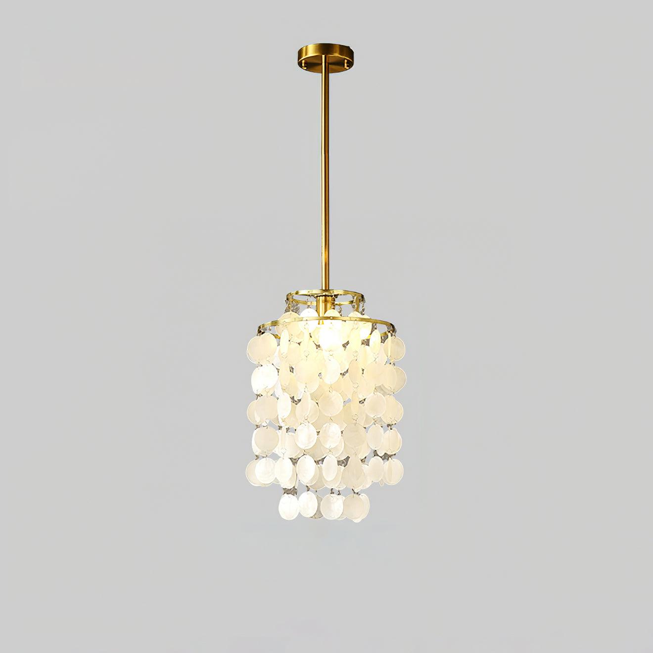 Vana Pendant Lamp Round Shell Chrome Metal-Neutral Decor