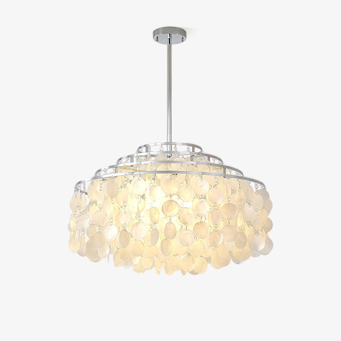 Vana Pendant Lamp Round Shell Chrome Metal-Neutral Decor