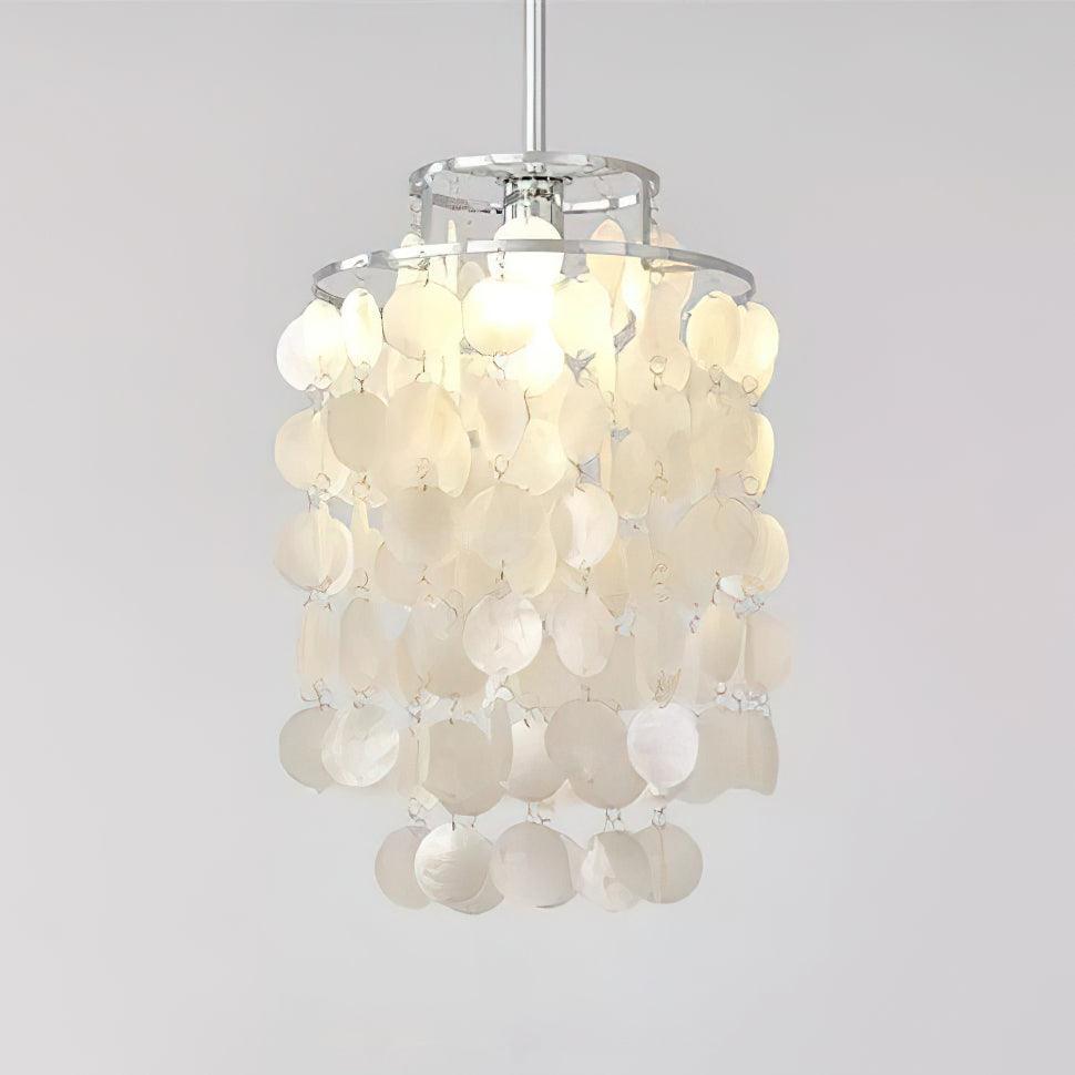Vana Pendant Lamp Round Shell Chrome Metal-Neutral Decor