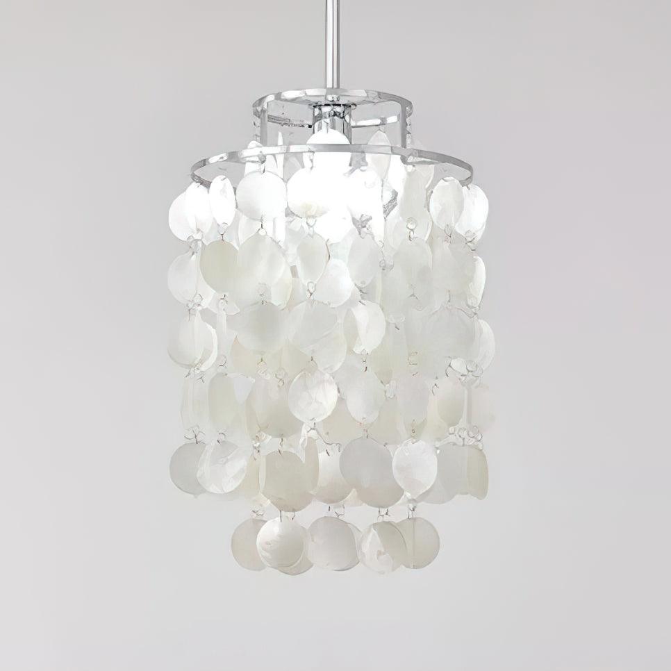 Vana Pendant Lamp Round Shell Chrome Metal-Neutral Decor