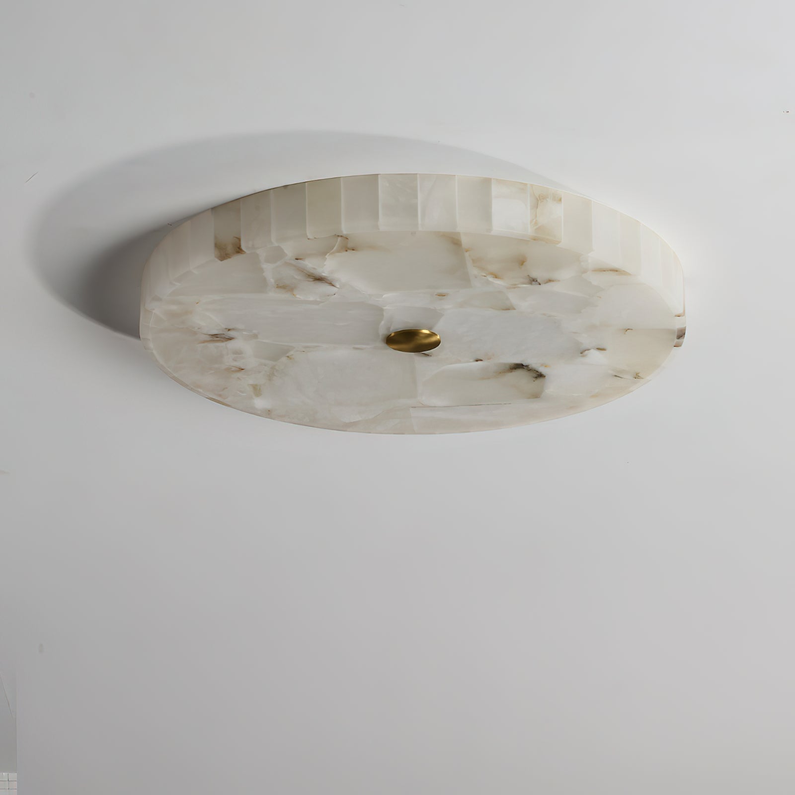 Vosilis Round Alabaster Ceiling Lamp-Neutral Decor