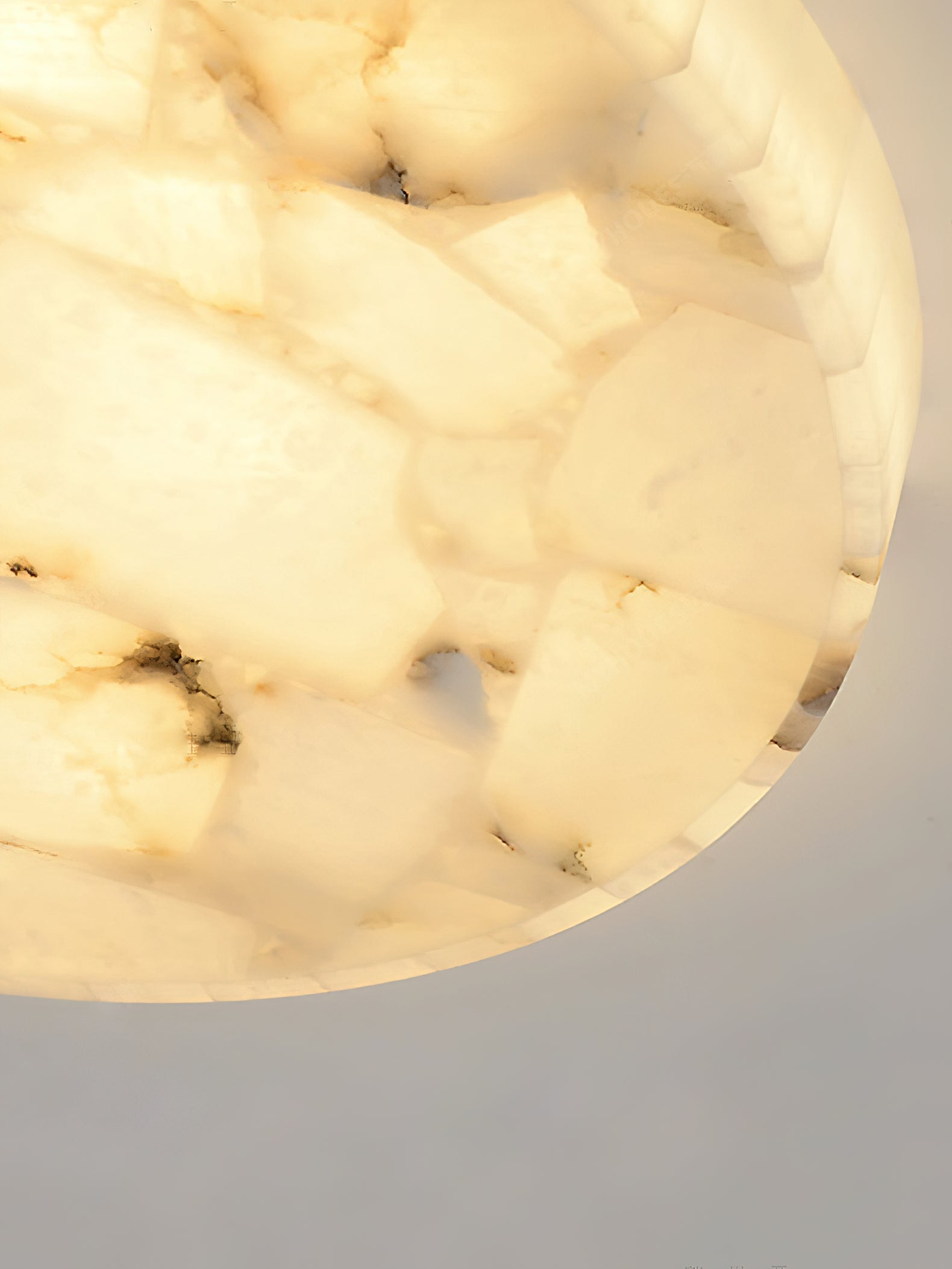 Vosilis Round Alabaster Ceiling Lamp-Neutral Decor