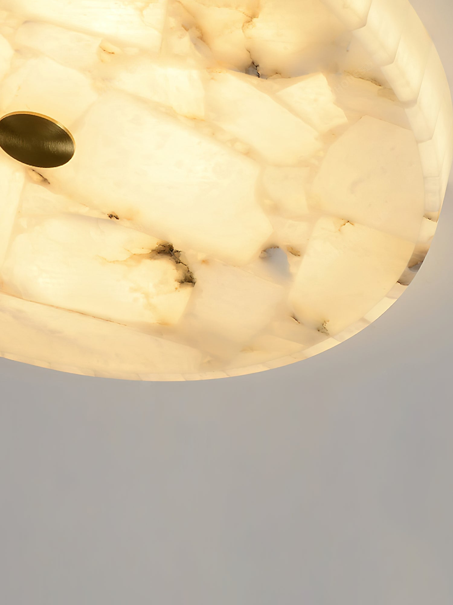 Vosilis Round Alabaster Ceiling Lamp-Neutral Decor