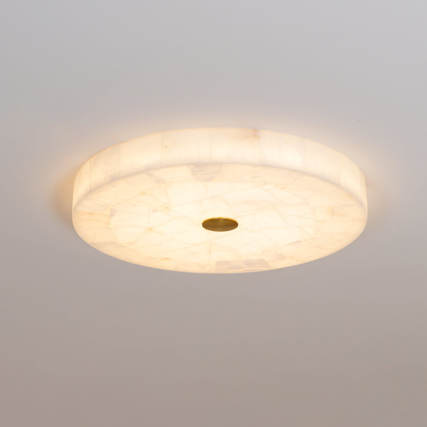 Vosilis Round Alabaster Ceiling Lamp-Neutral Decor