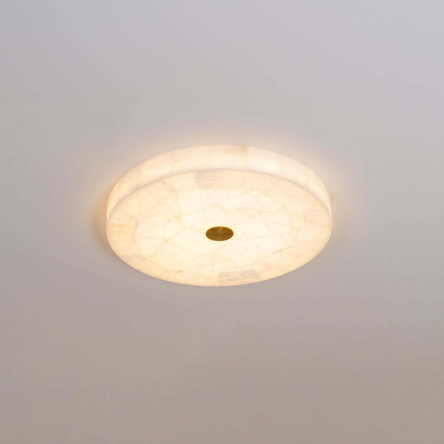 Vosilis Round Alabaster Ceiling Lamp-Neutral Decor