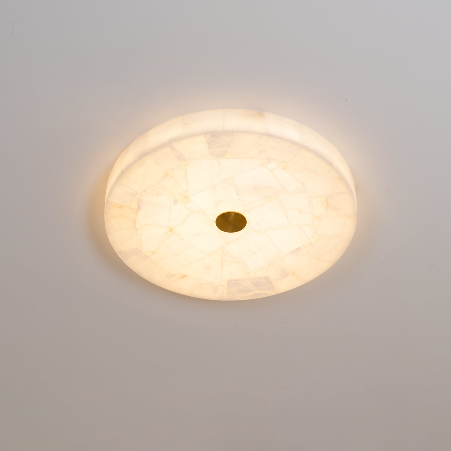 Delya Round Alabaster Ceiling Lamp