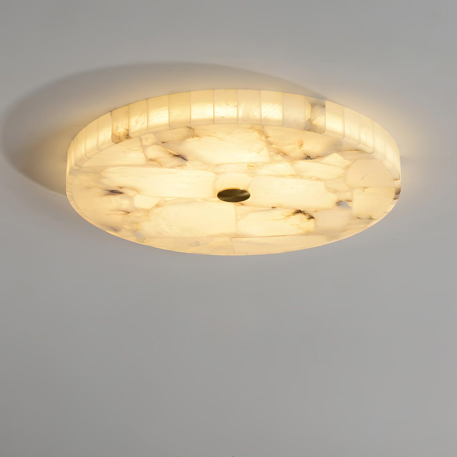 Delya Round Alabaster Ceiling Lamp