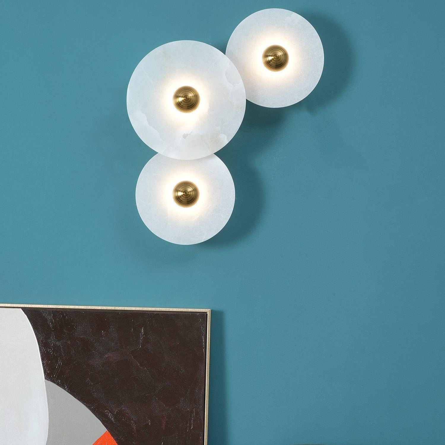 Kristy Alabaster Combination Wall Lamp