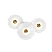 Round Wall Lamp Alabaster Cluster Trio
