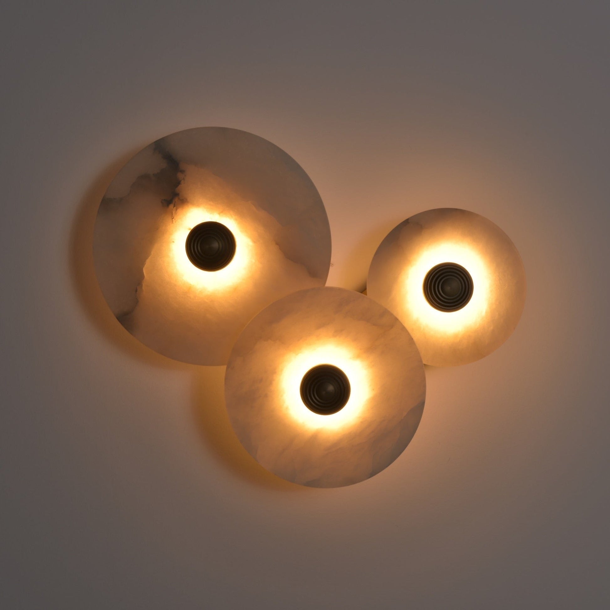 Selene Minimalist Alabaster Ceiling Light-Neutral Decor
