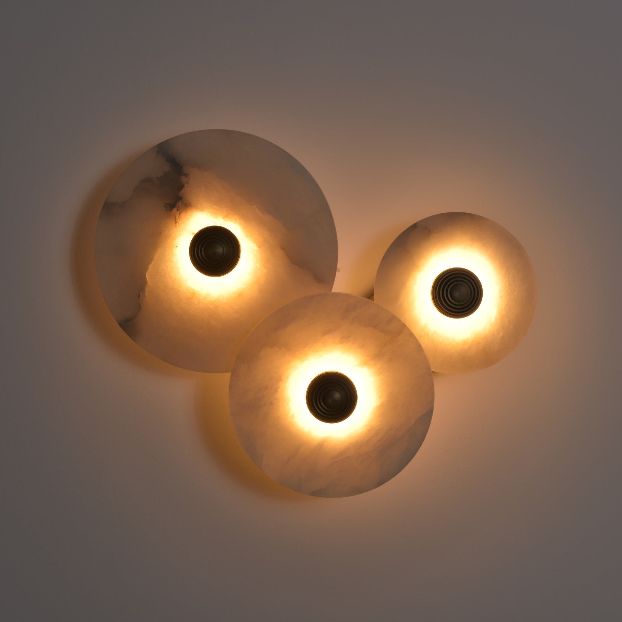 Selene Minimalist Alabaster Ceiling Light-Neutral Decor