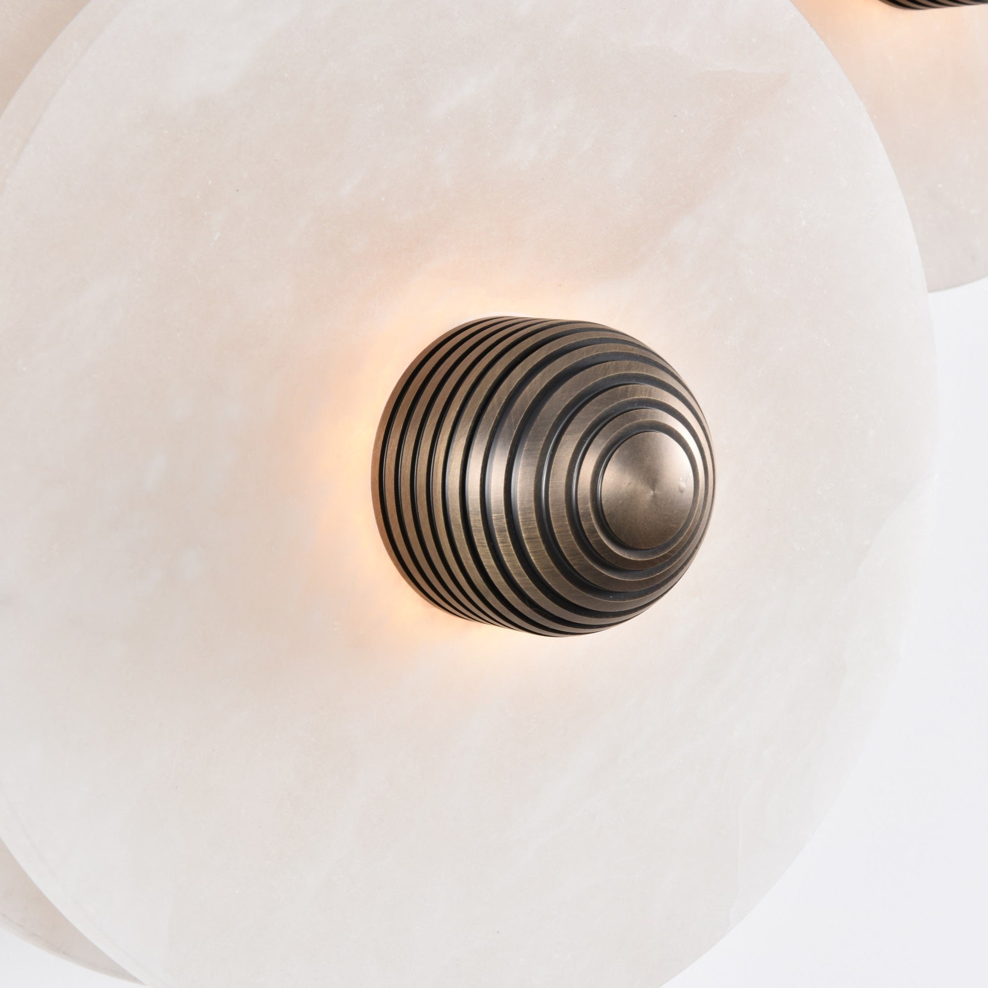 Selene Minimalist Alabaster Ceiling Light-Neutral Decor