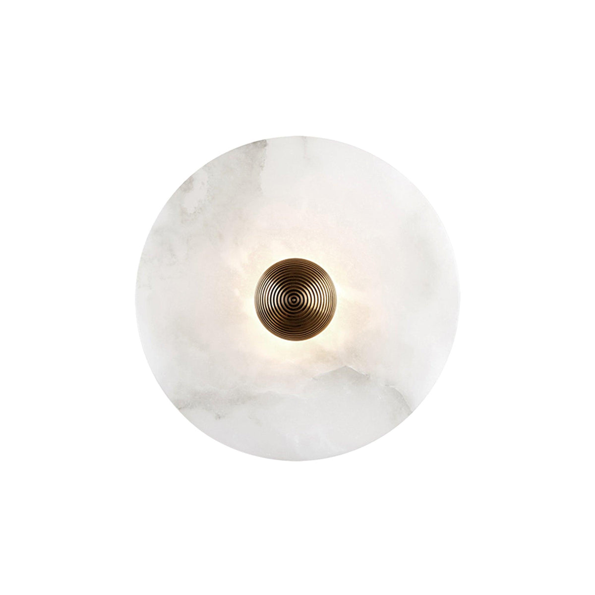 Apollo Round Alabaster Wall Lamp-Neutral Decor