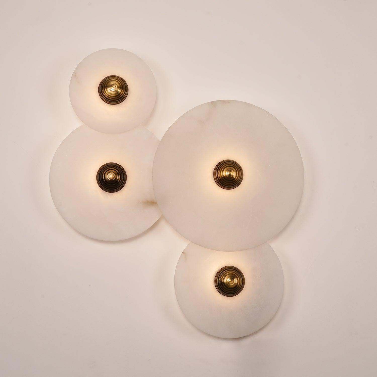 Apollo Round Alabaster Wall Lamp-Neutral Decor
