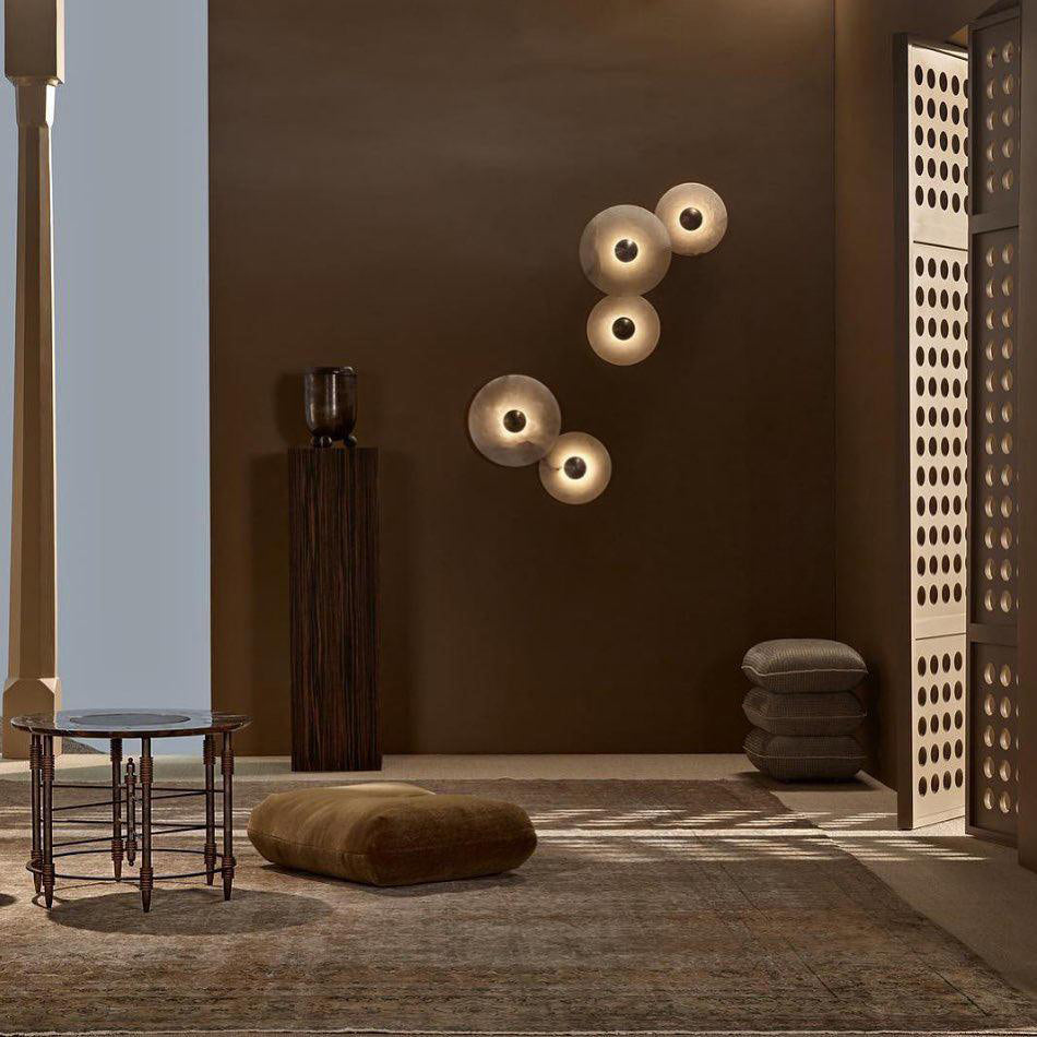 Apollo Round Alabaster Wall Lamp-Neutral Decor