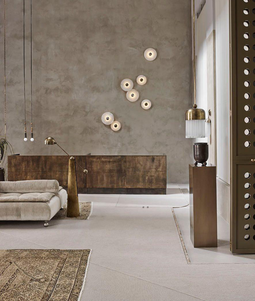 Apollo Round Alabaster Wall Lamp-Neutral Decor