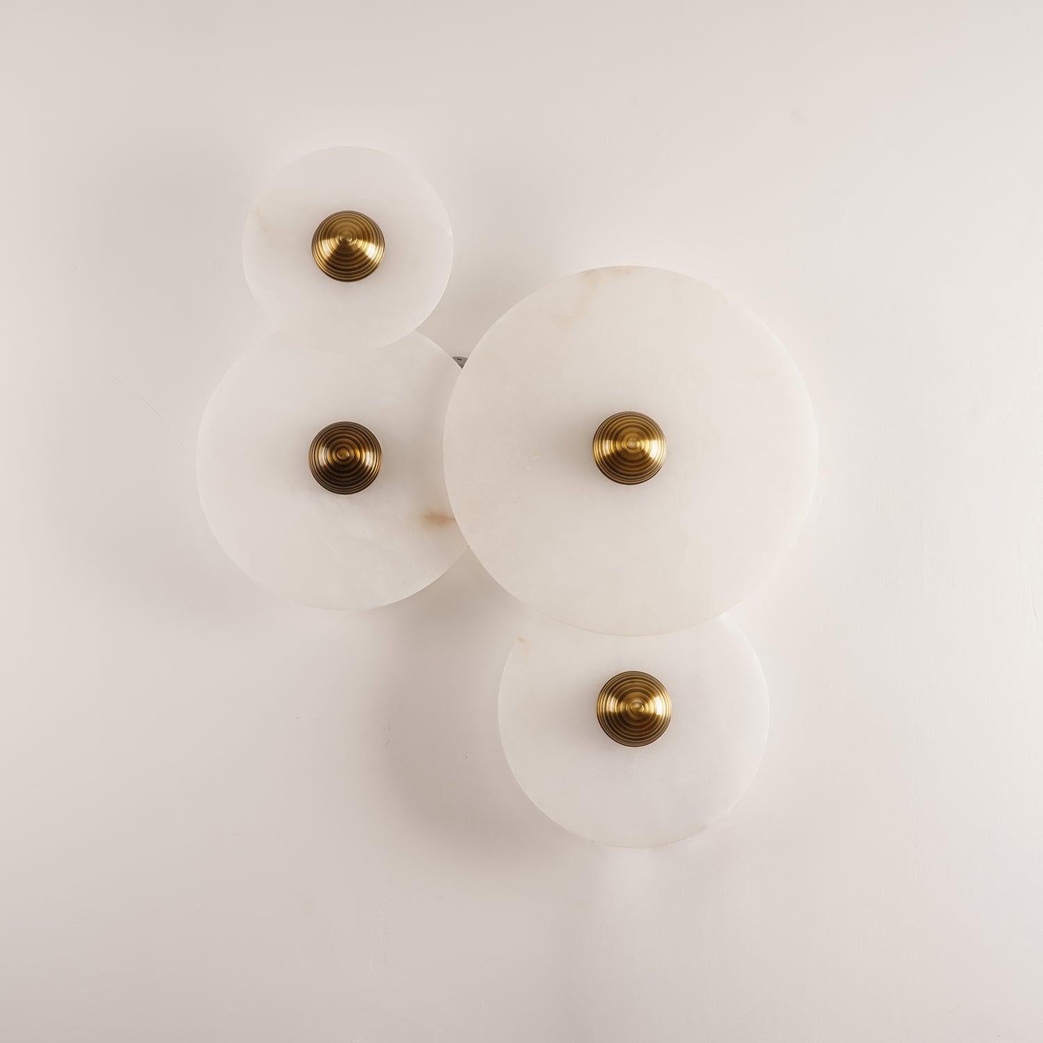 Apollo Round Alabaster Wall Lamp-Neutral Decor