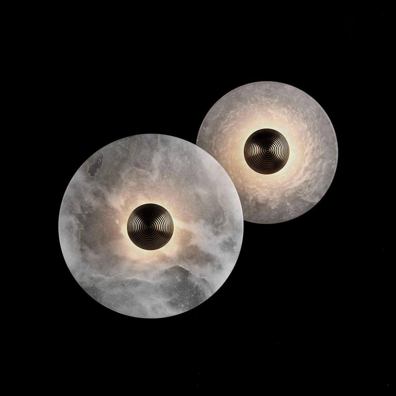 Apollo Round Alabaster Wall Lamp-Neutral Decor