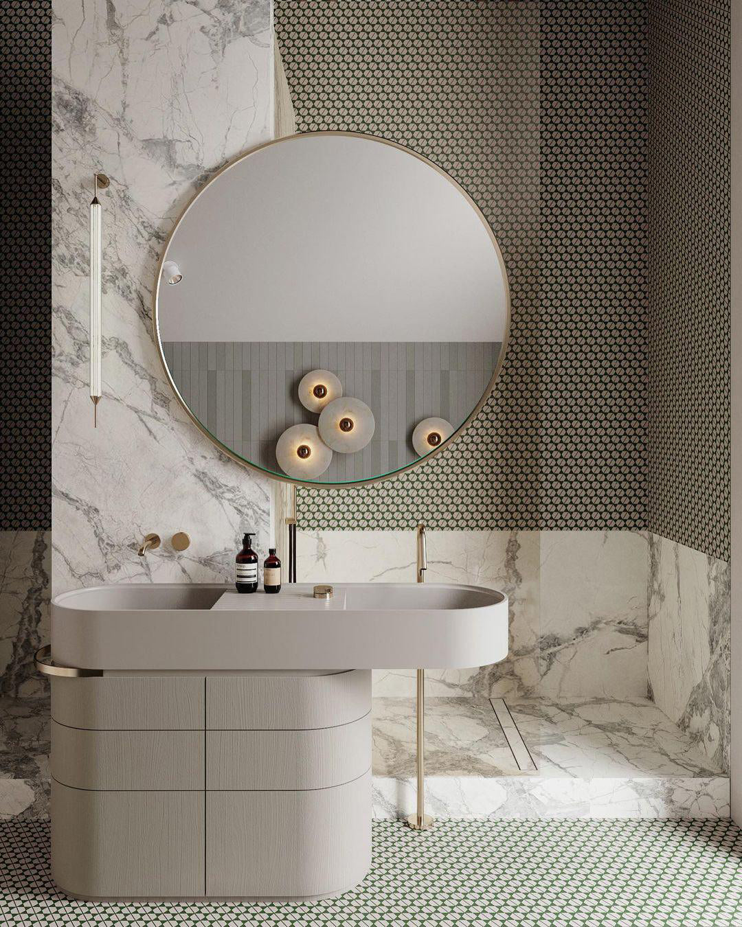 Apollo Round Alabaster Wall Lamp-Neutral Decor
