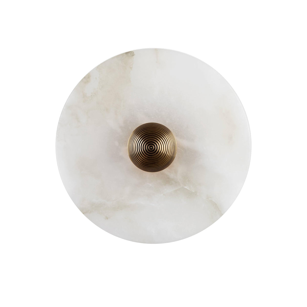 Apollo Round Alabaster Wall Lamp-Neutral Decor