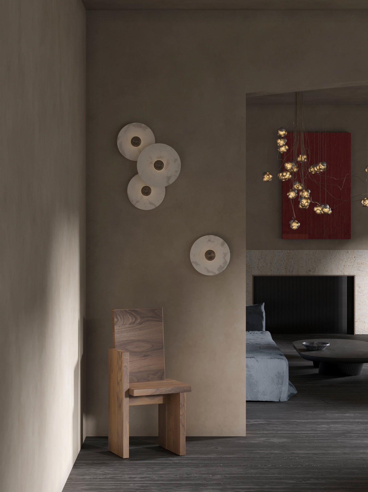 Apollo Round Alabaster Wall Lamp-Neutral Decor