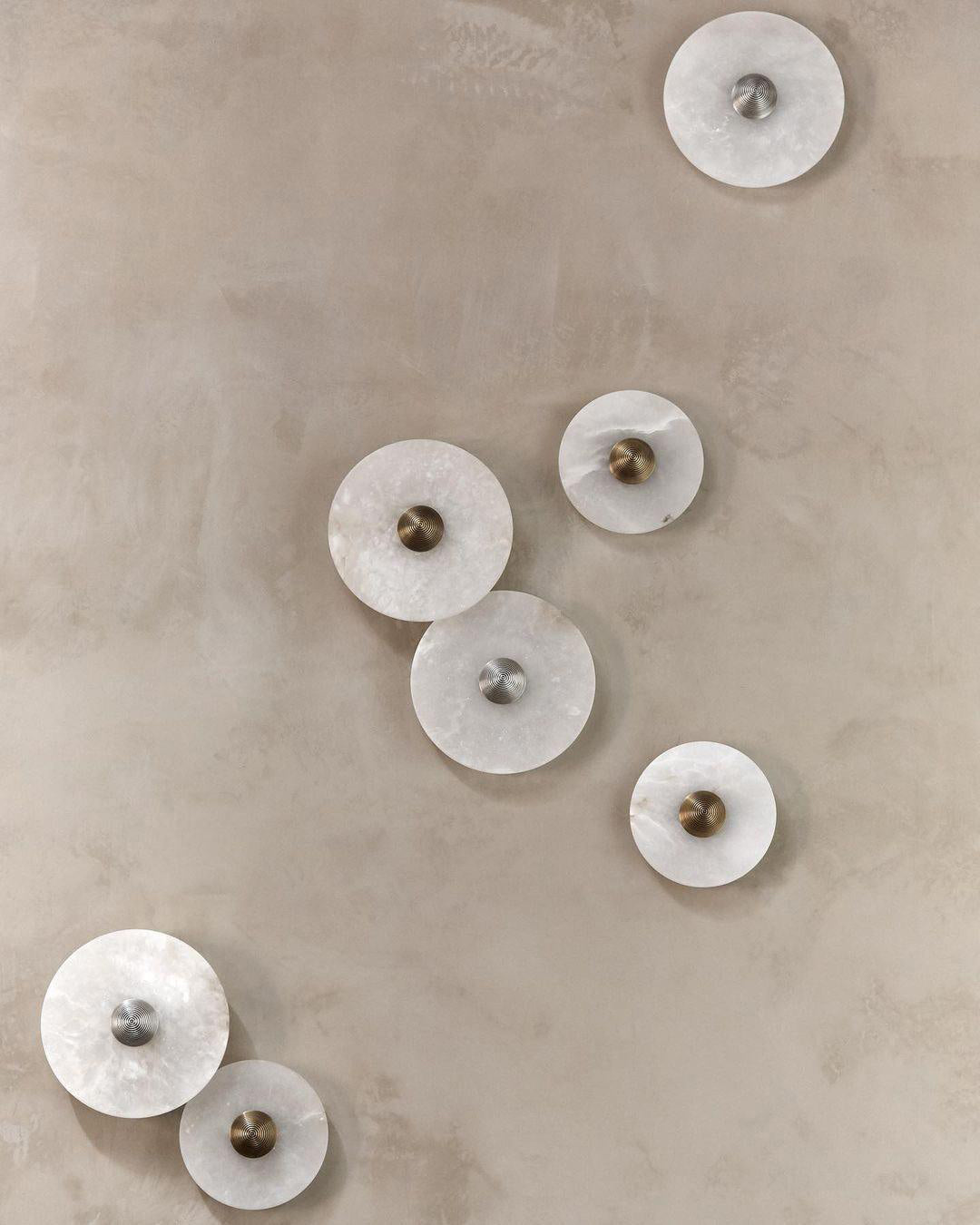 Apollo Round Alabaster Wall Lamp-Neutral Decor