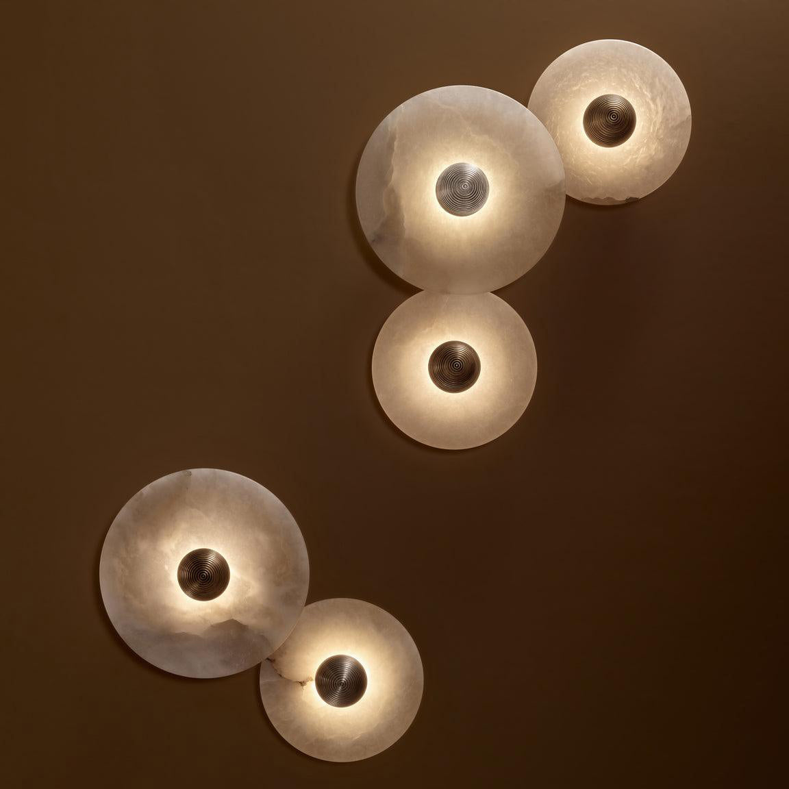Apollo Round Alabaster Wall Lamp-Neutral Decor
