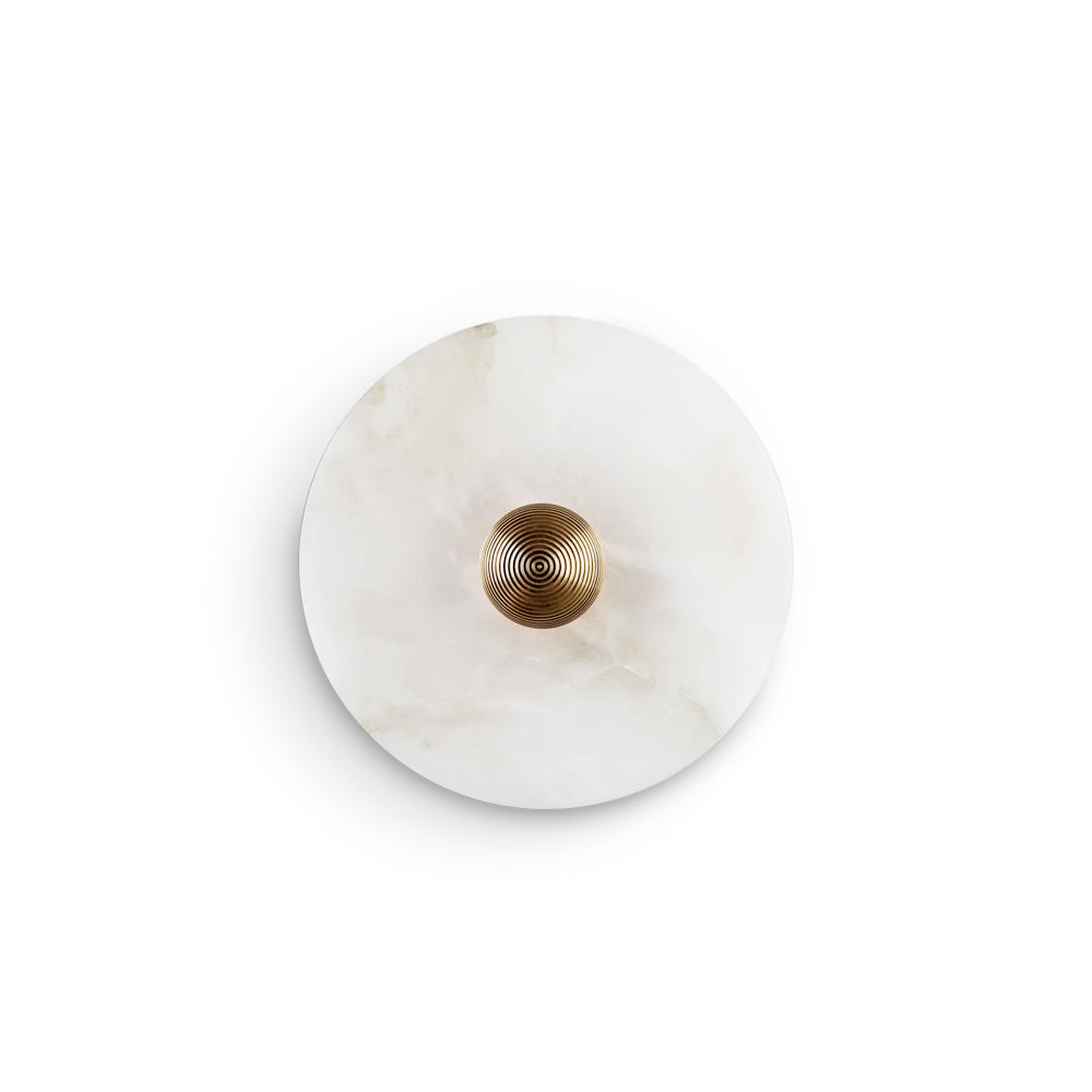 Apollo Round Alabaster Wall Lamp-Neutral Decor