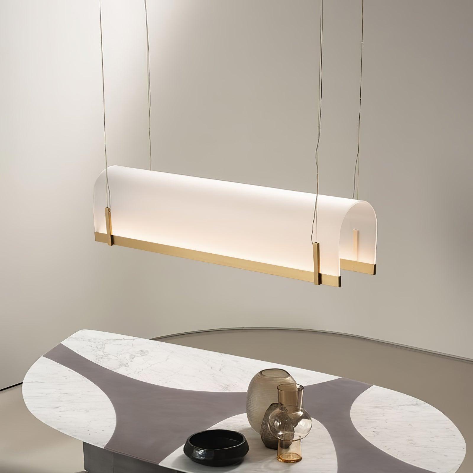 Cevinen Linear Gold Pendant Light-Neutral Decor