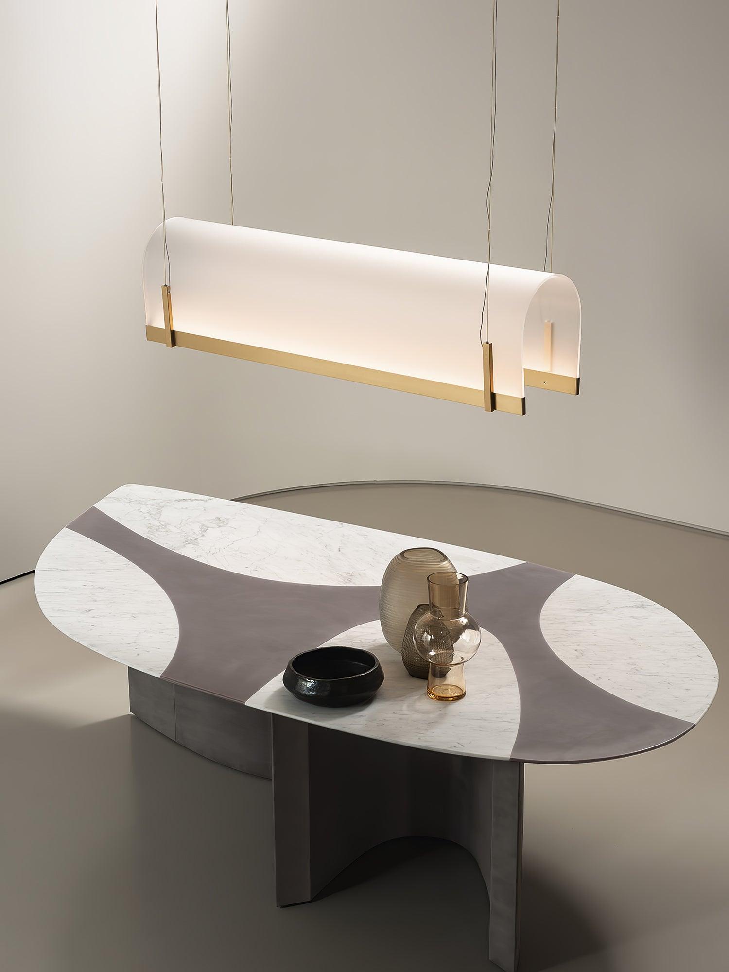 Cevinen Linear Gold Pendant Light-Neutral Decor