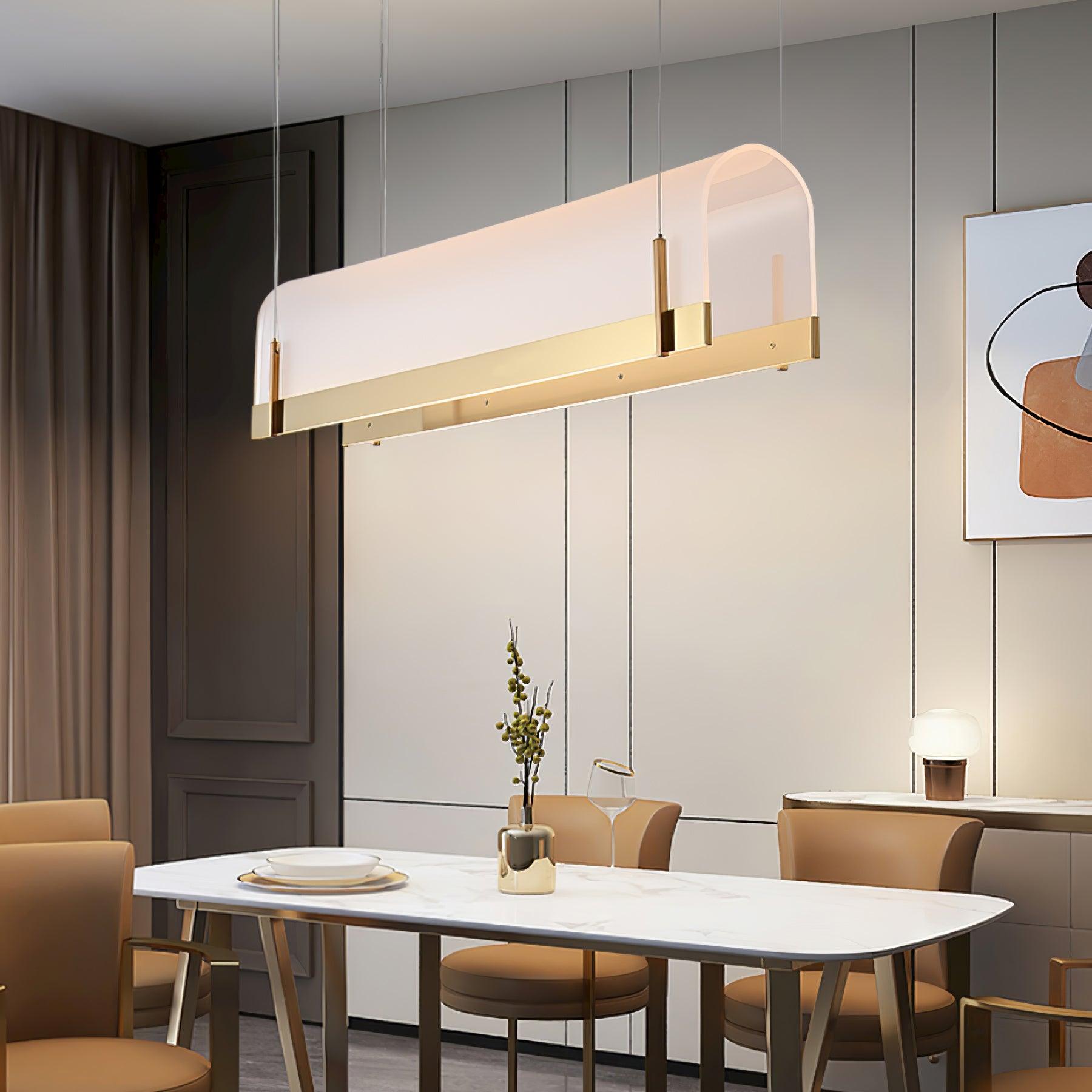 Cevinen Linear Gold Pendant Light-Neutral Decor