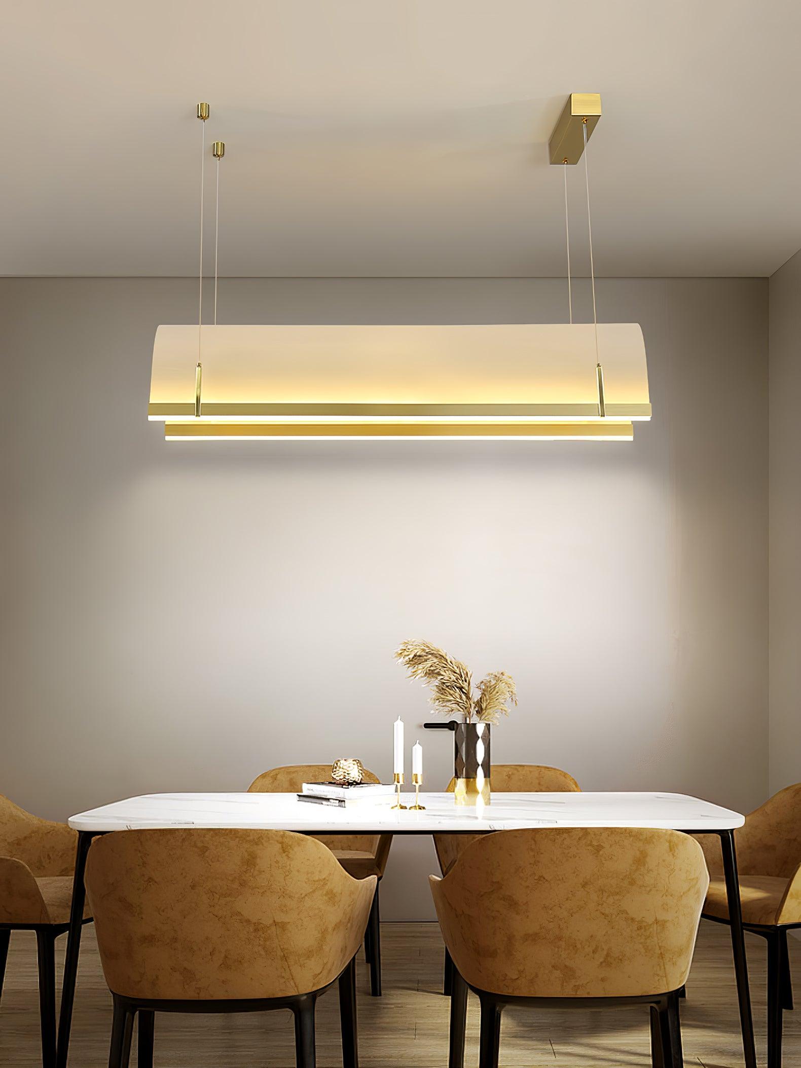 Cevinen Linear Gold Pendant Light-Neutral Decor