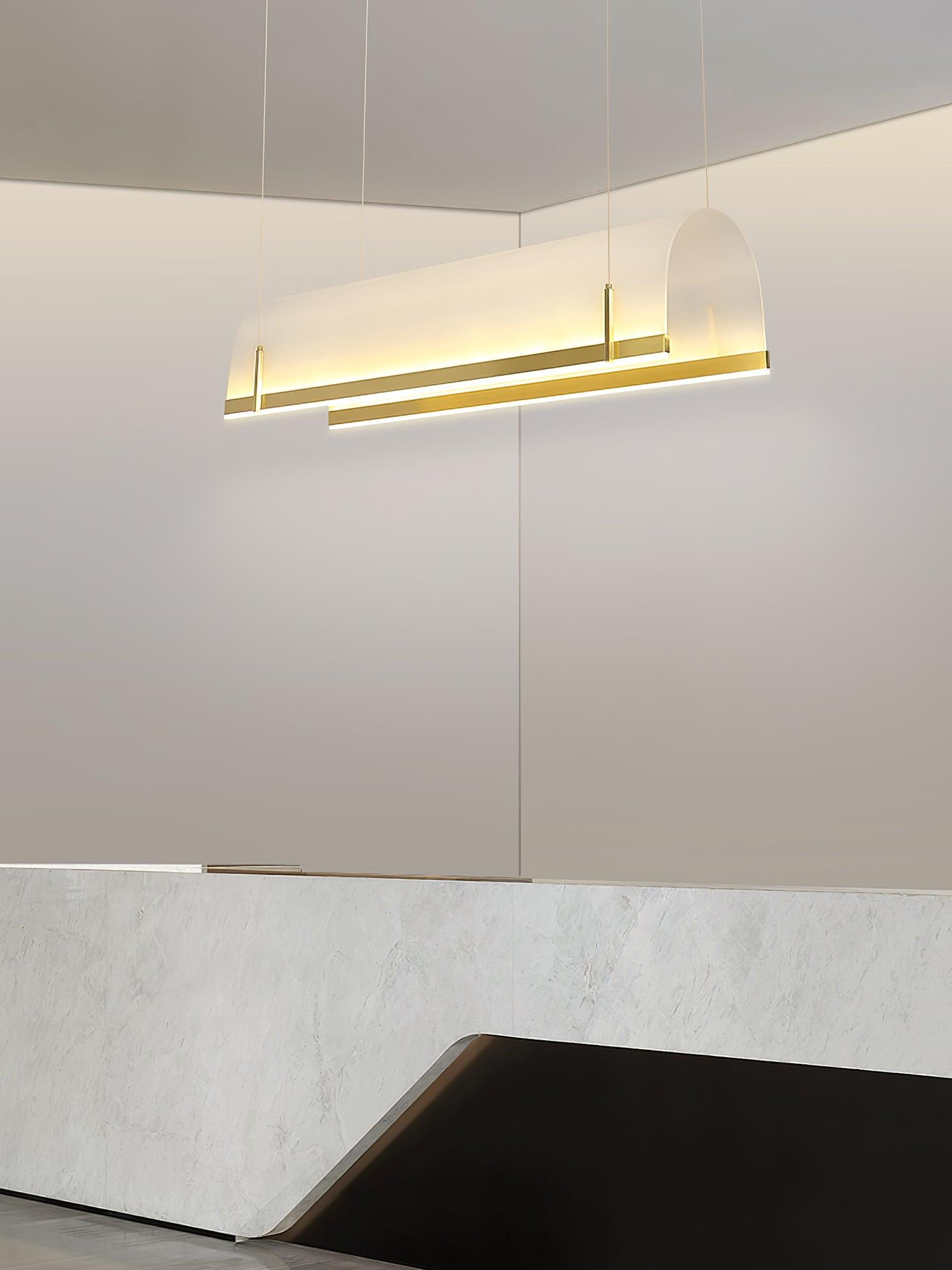 Cevinen Linear Gold Pendant Light-Neutral Decor