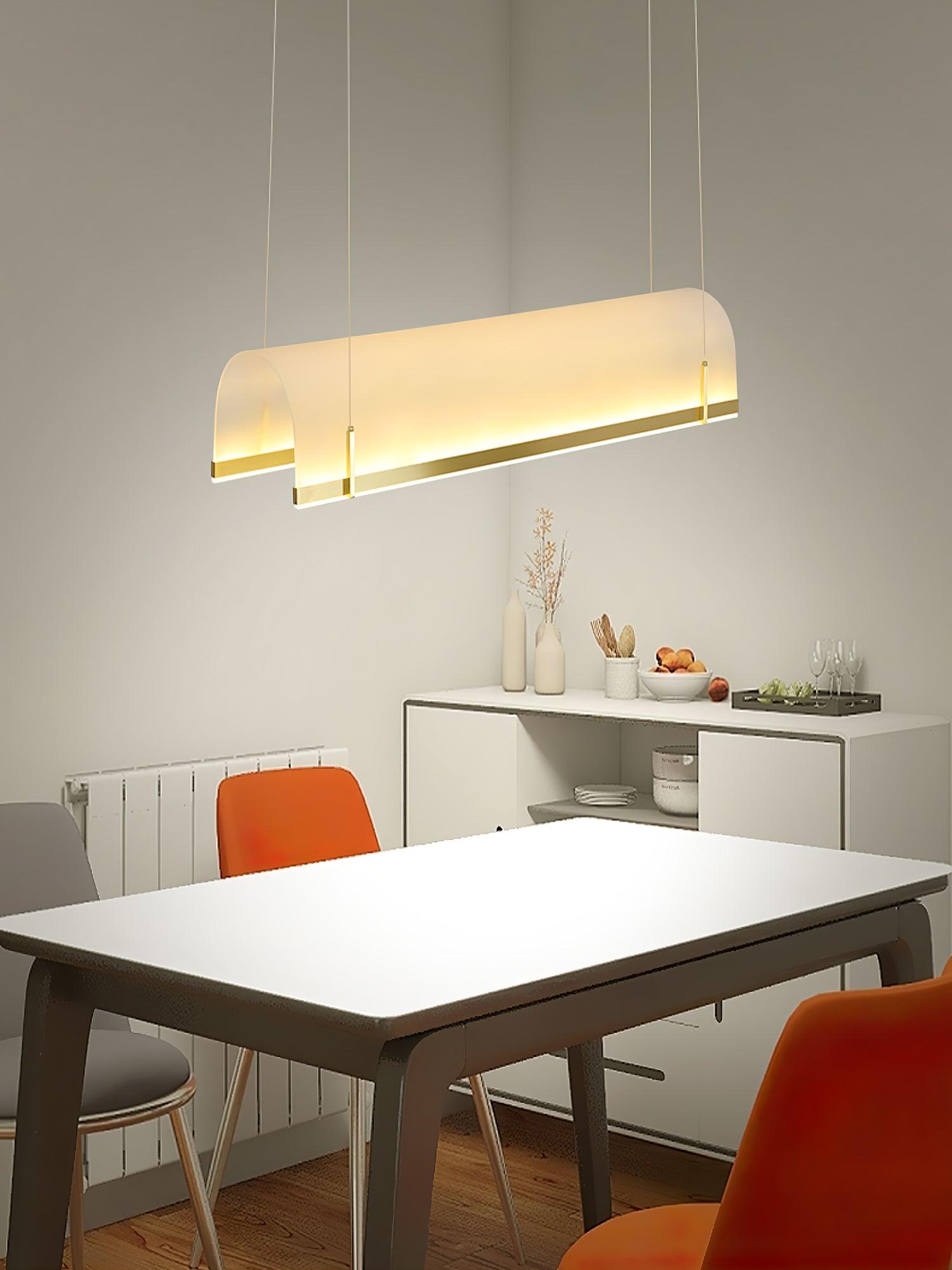 Cevinen Linear Gold Pendant Light-Neutral Decor