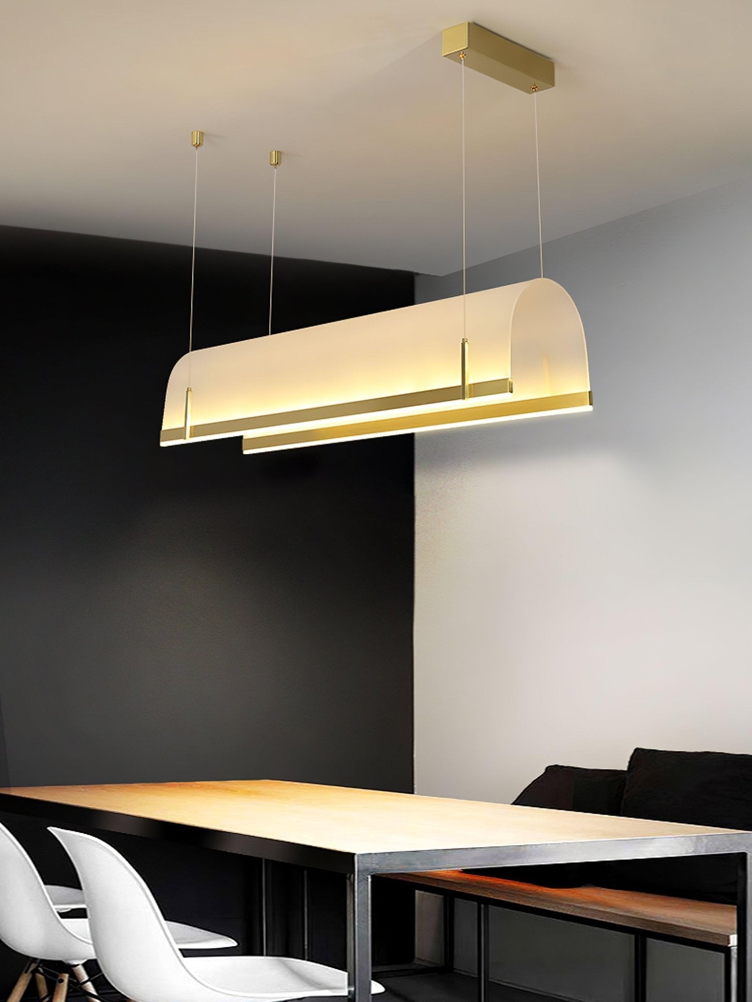 Cevinen Linear Gold Pendant Light-Neutral Decor