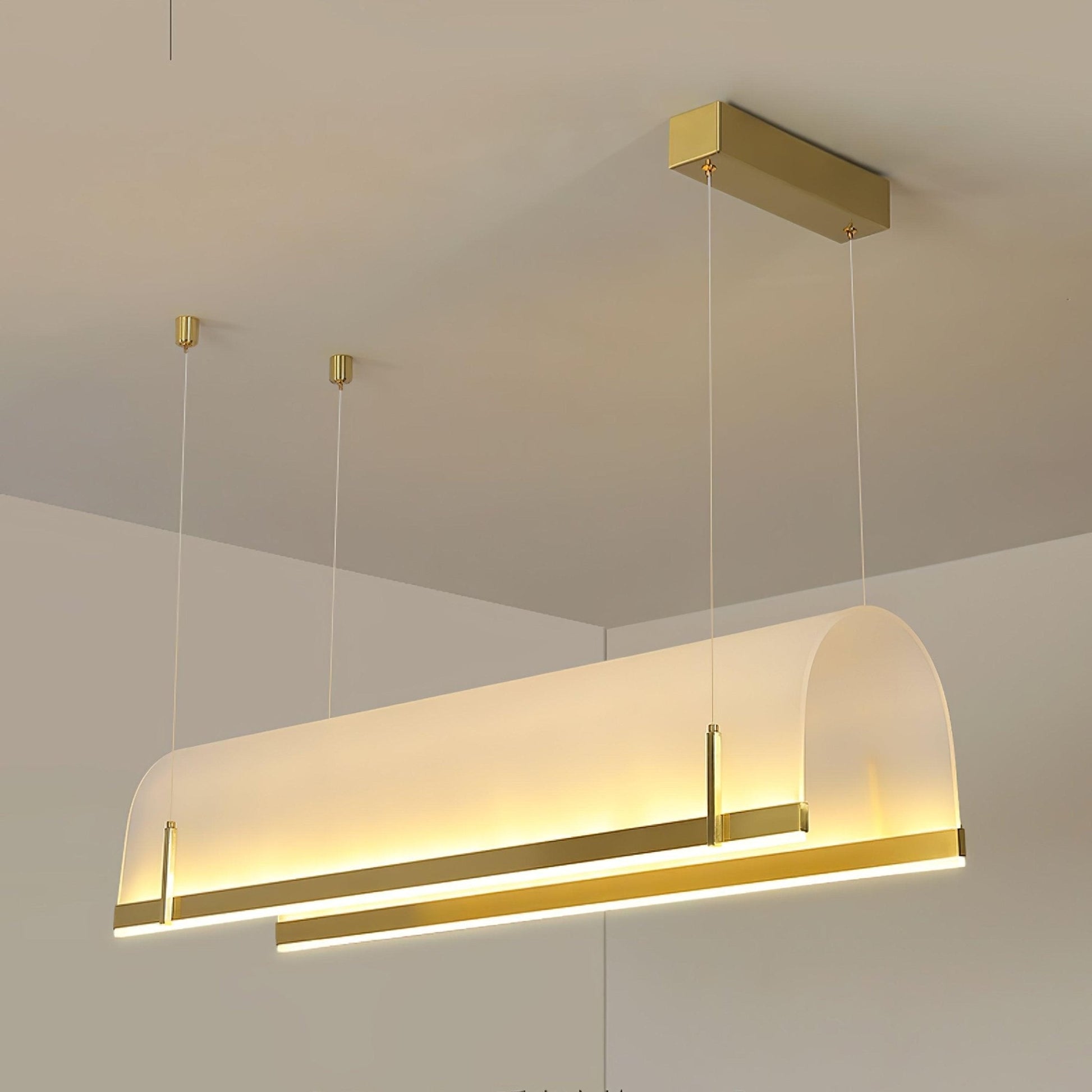 Cevinen Linear Gold Pendant Light-Neutral Decor