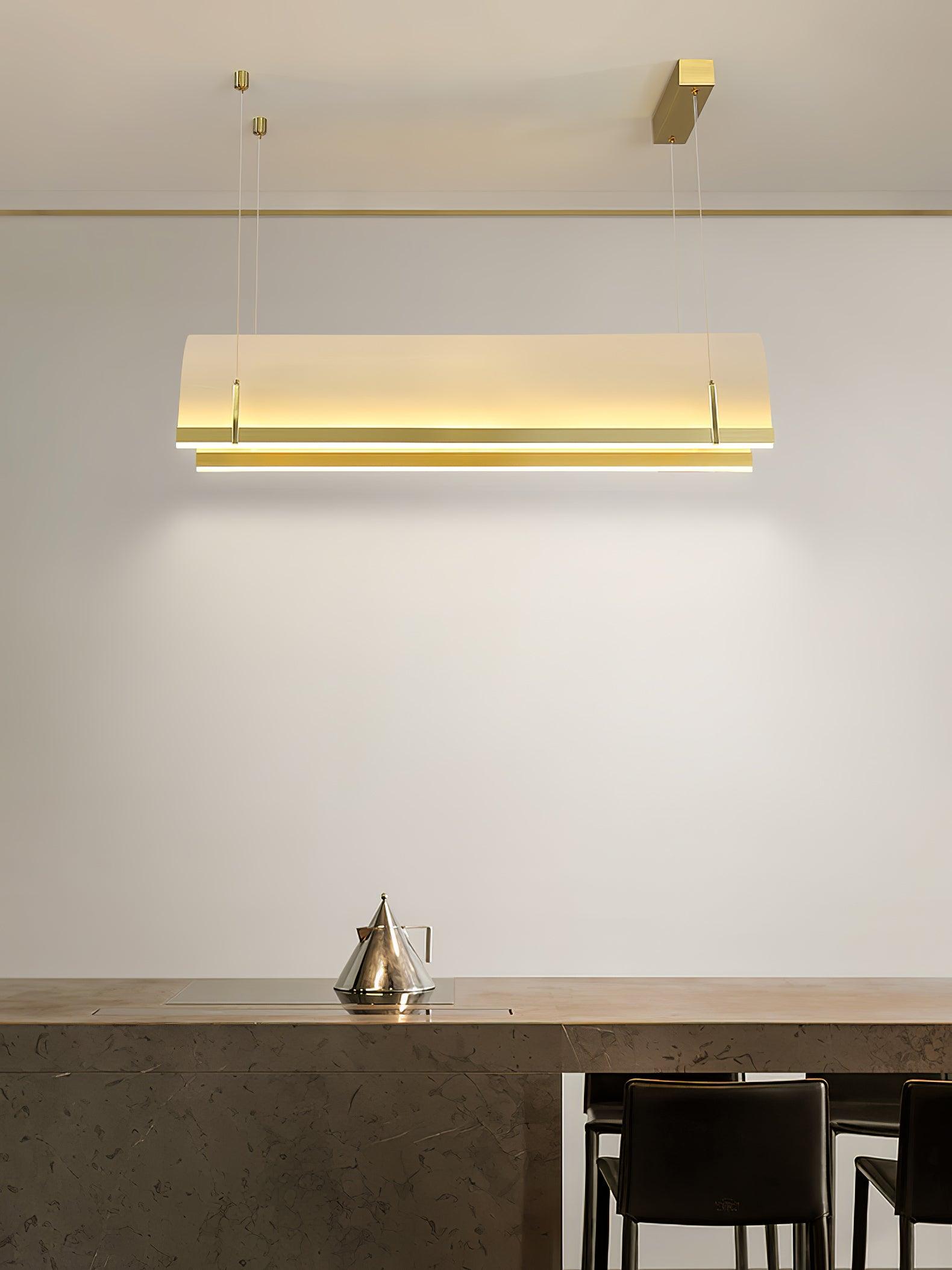 Cevinen Linear Gold Pendant Light-Neutral Decor