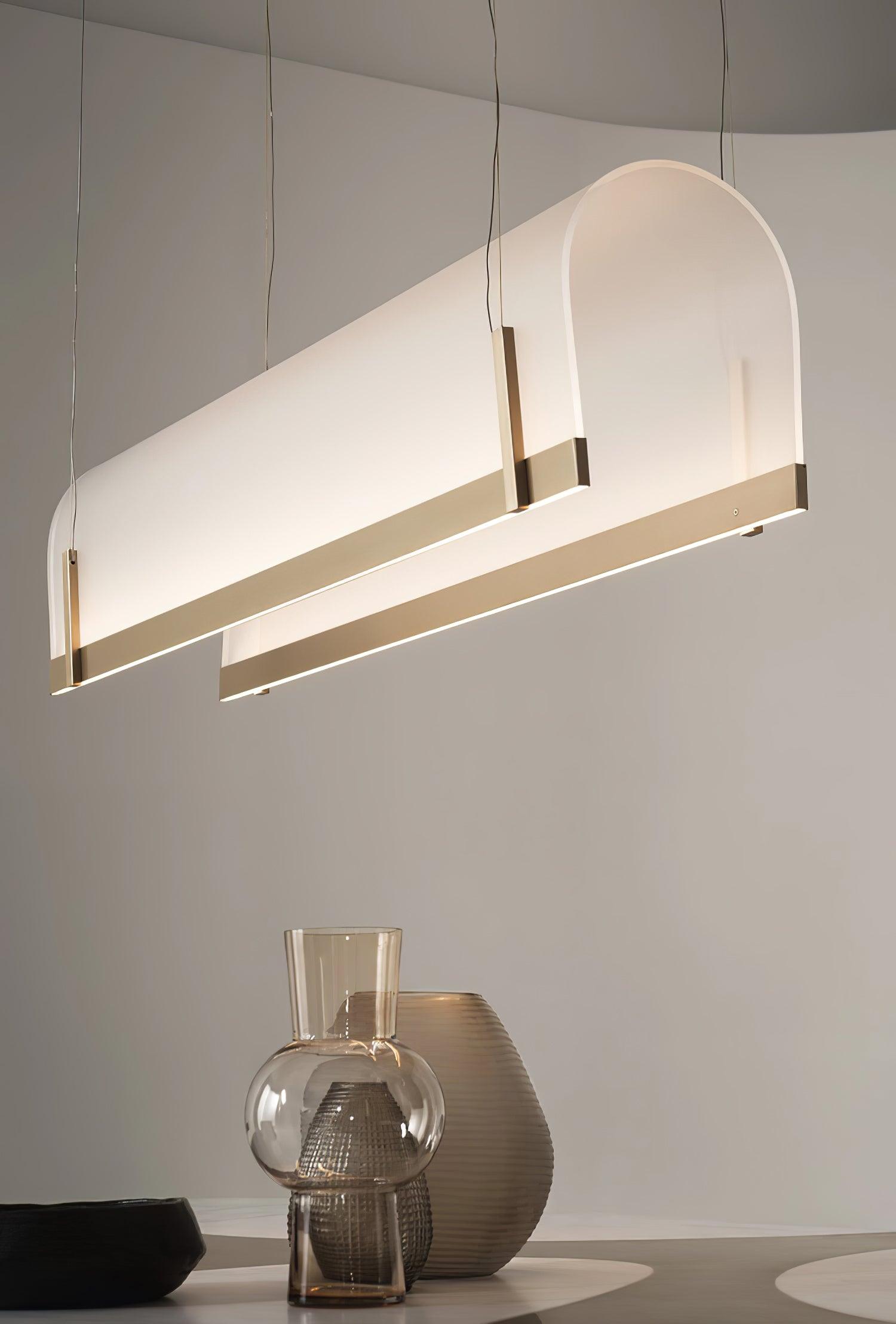 Cevinen Linear Gold Pendant Light-Neutral Decor