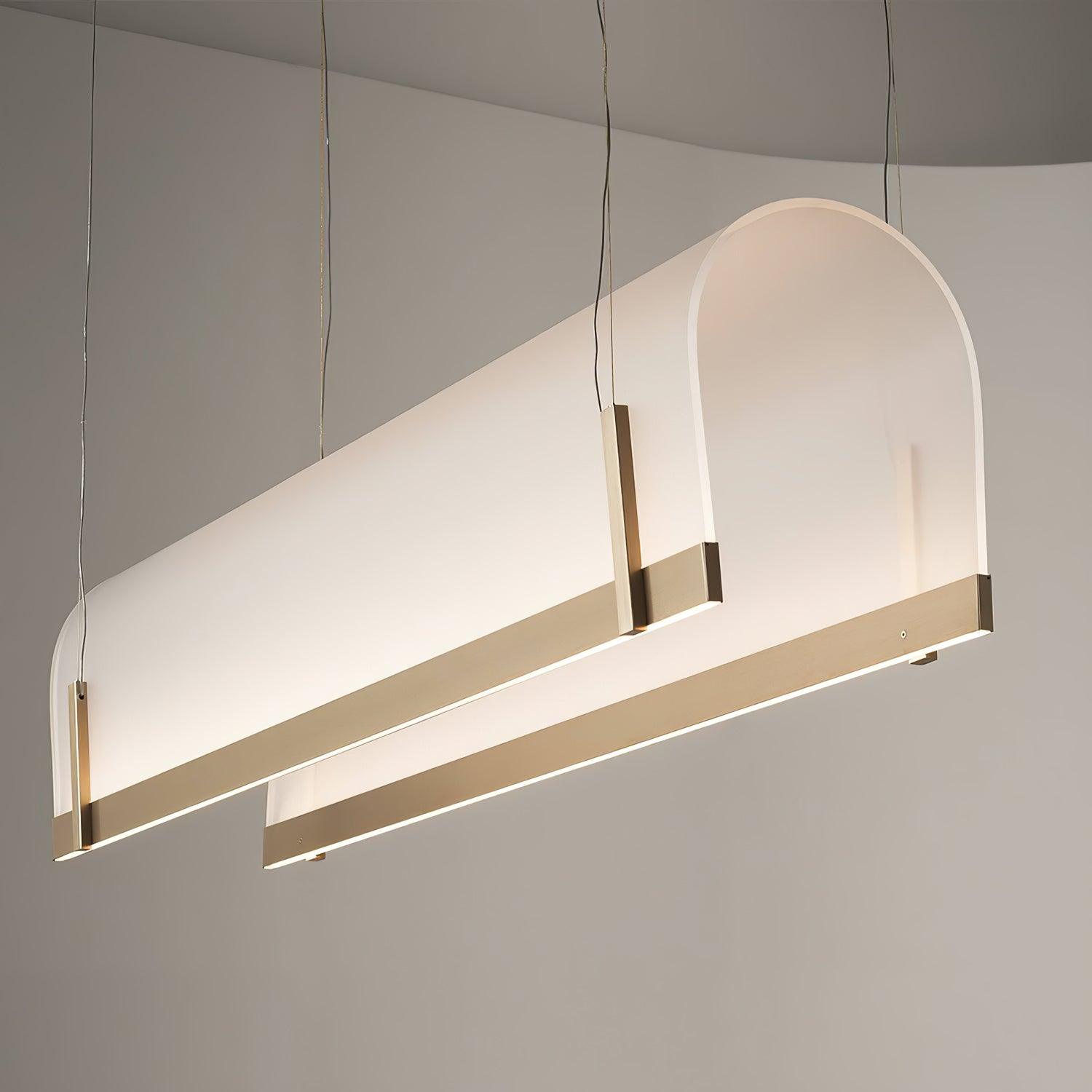 Cevinen Linear Gold Pendant Light-Neutral Decor