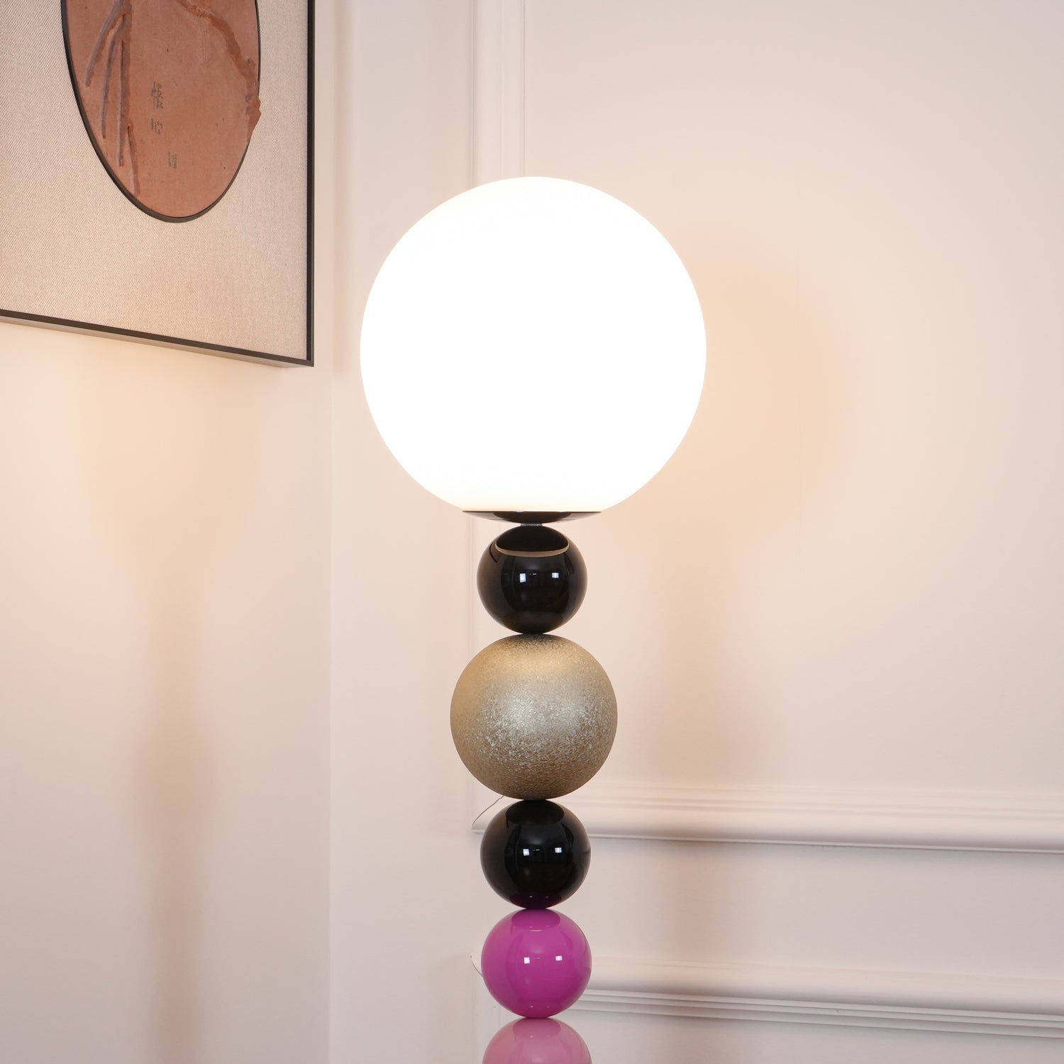Kaleido Round Balls Stacking Floor Lamp-Neutral Decor