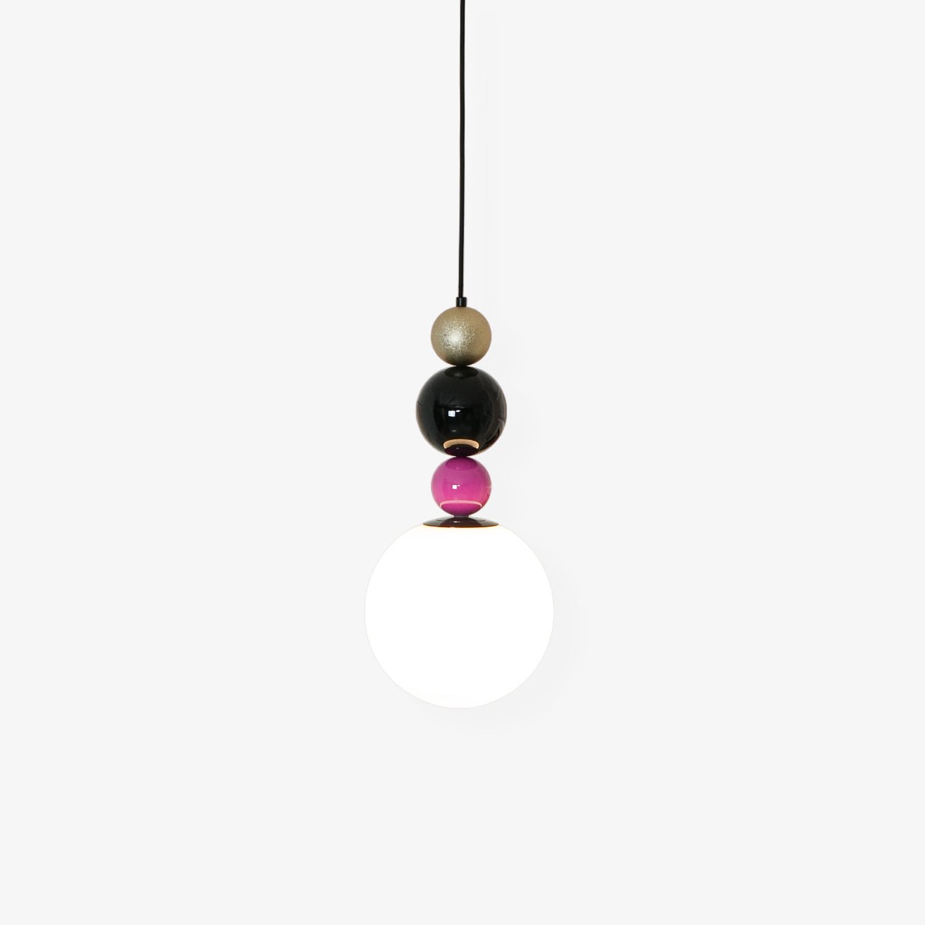 Eshaisra Nordic Art Round Balls Stacking Glass Pendant Lamp-Neutral Decor